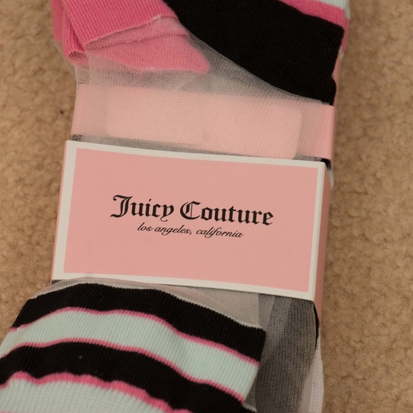 Juicy Couture Three-Pack Sheer Crew Socks - Picture 4 of 5